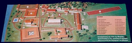 Plan Kronos-Hügel - Heiligtum von Olympia
